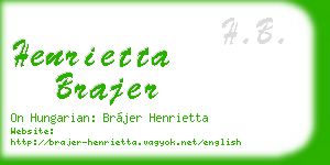 henrietta brajer business card