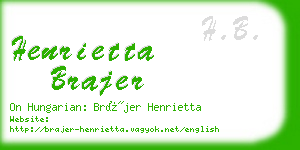 henrietta brajer business card